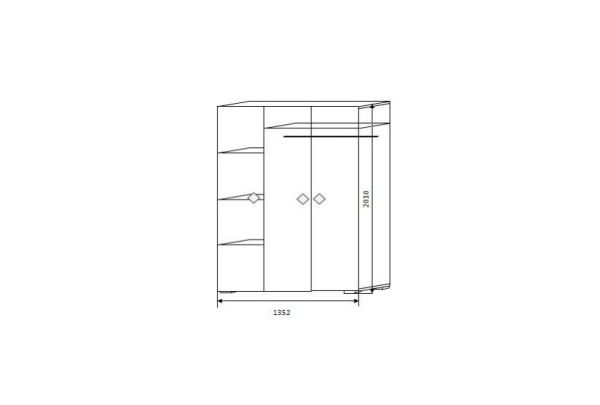 Детский Гарнитур Светофор Беленый Дуб/Оранж/Авокадо